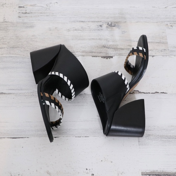 Vince Camuto Kafinny Sandal 7 New Black / white / tan - Picture 6 of 13